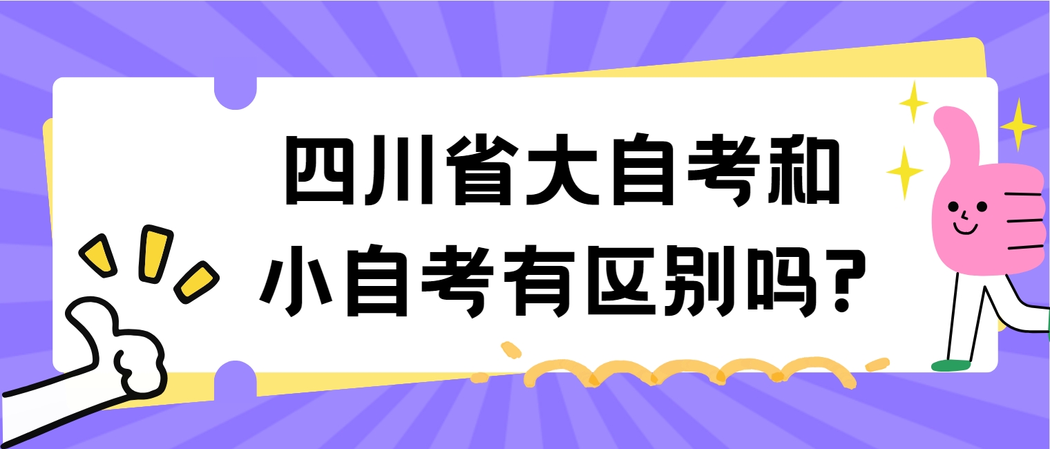 四川省大自考和小自考有区别吗?